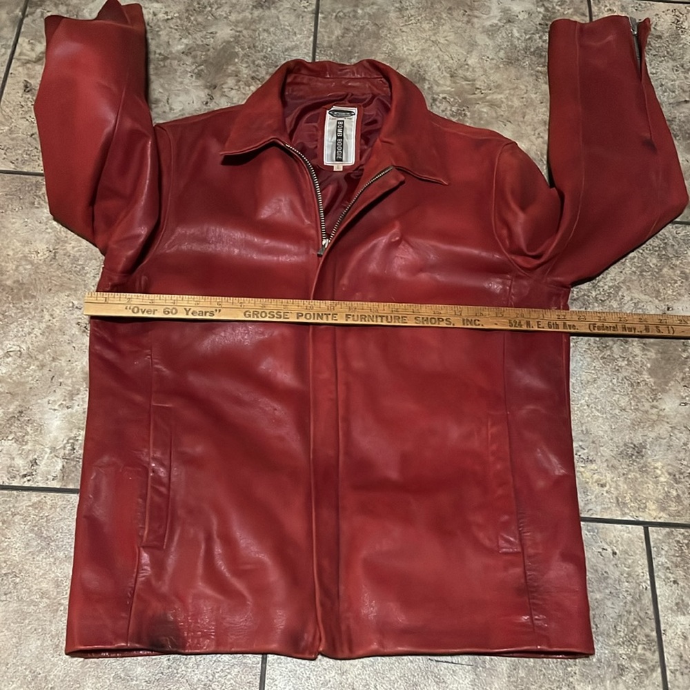 Vintage Bomb Boogie Fight Club Leather Jacket Size Large - Picture 5 of 16